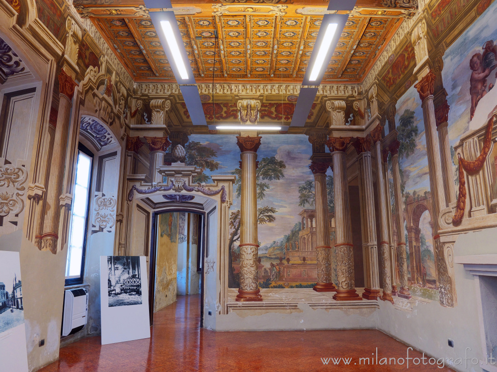 Lissone (Milan, Italy) - Hall of the Columns in Villa Baldironi Reati